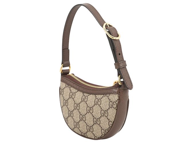 Borsa Gucci Mini GG Supreme Web Ophidia beige - vista 2