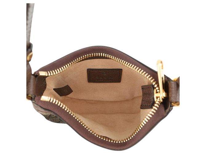 Borsa Gucci Mini GG Supreme Web Ophidia beige - vista 4