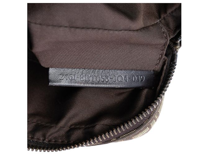 Borsa a tracolla in tela Fendi Zucchino marrone - vista 5