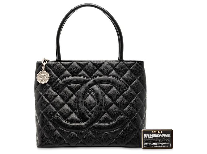 Tote Chanel Caviar Medallion nero - vista 8