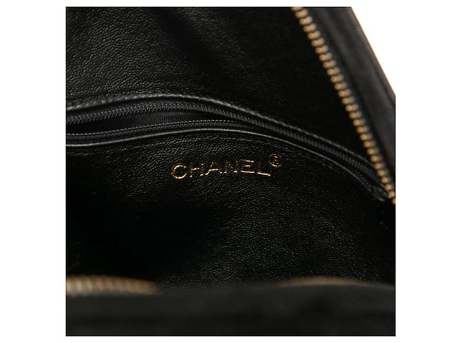 Schwarze Chanel CC gesteppte Wildleder-Tasche mit Diamant-Quaste - Ansicht 5