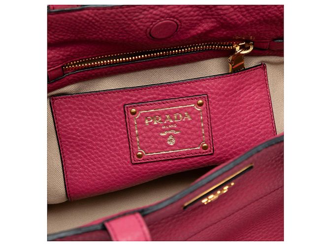 Tote in Vitello Daino rosa Prada - vista 5