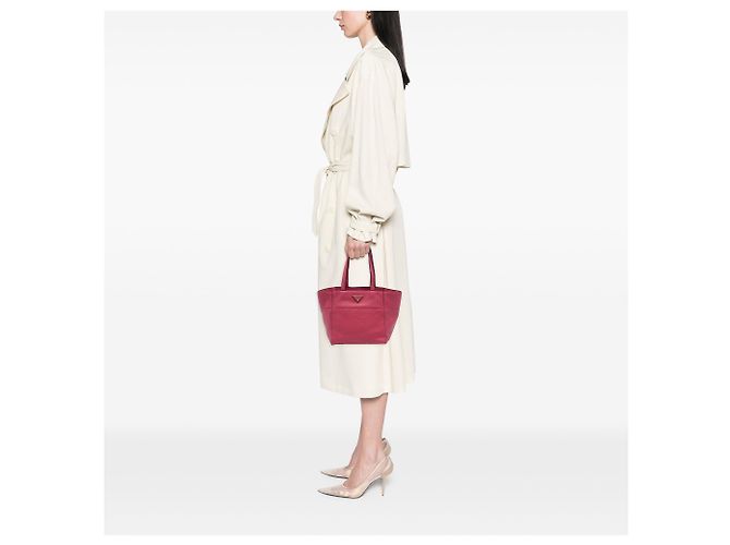 Tote in Vitello Daino rosa Prada - vista 6