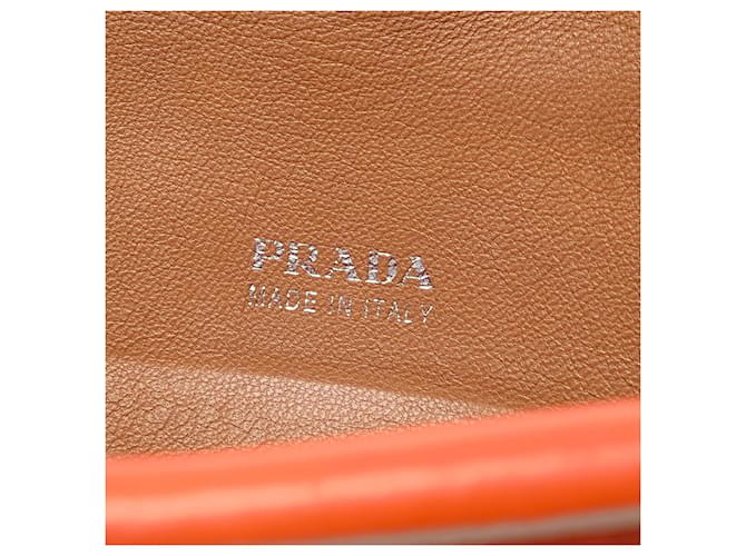 Borsa a tracolla Prada Soft Calf Double Turnlock Arancione - vista 6