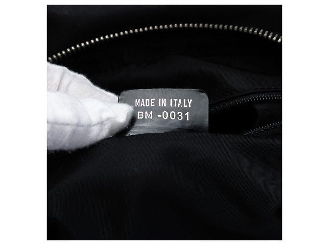 Borsa a mano Bow in nylon e pelle di vitello nero Dior - vista 6