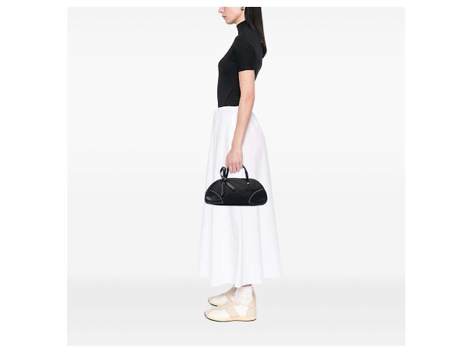 Borsa a mano Bow in nylon e pelle di vitello nero Dior - vista 7