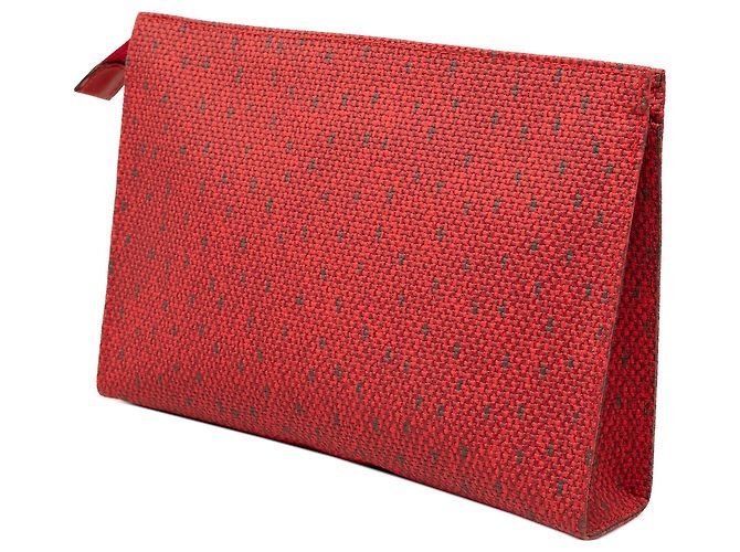 Rote Saint Laurent Canvas Clutch - Ansicht 2