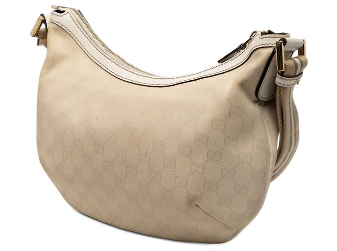 Bolso bandolera Gucci GG Canvas Web beige - vista 2
