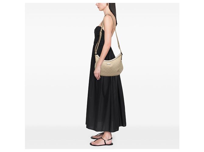 Bolso bandolera Gucci GG Canvas Web beige - vista 7