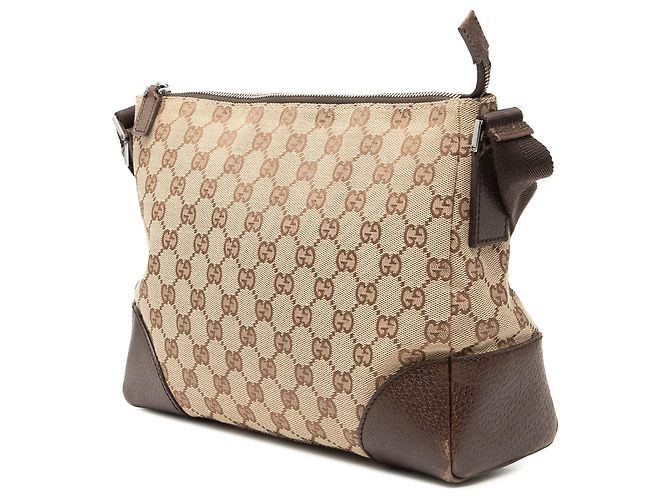 Borsa a tracolla Gucci GG Canvas beige - vista 2