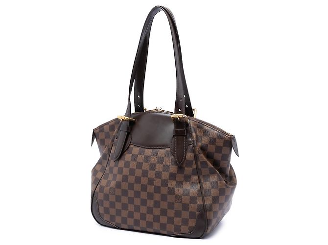 Borsa a Spalla Louis Vuitton Damier Ebene Verona MM Marrone - vista 2