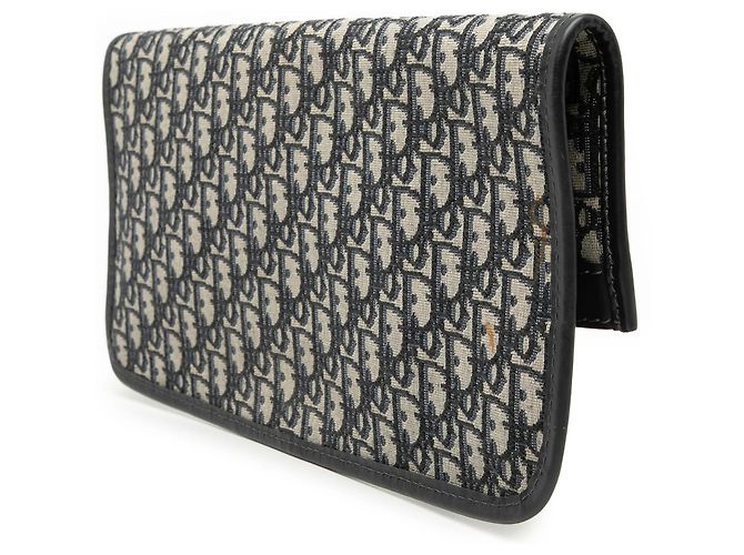 Blue Dior Oblique Canvas Fold Over Clutch Blau - Ansicht 2