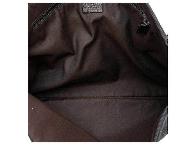 Borsa a tracolla Gucci GG in denim marrone - vista 4