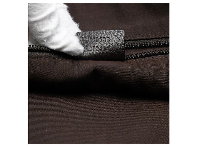 Borsa a tracolla Gucci GG in denim marrone - vista 6