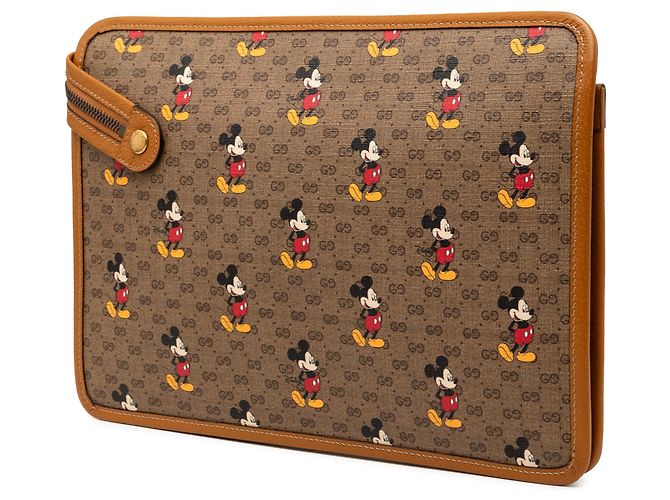 Clutch Gucci Disney Micro GG Supreme Mickey Mouse marrone - vista 2