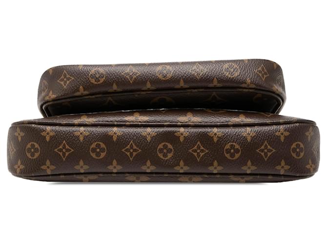 Borsa Louis Vuitton Monogram Multi Pochette Accessoires marrone - vista 3
