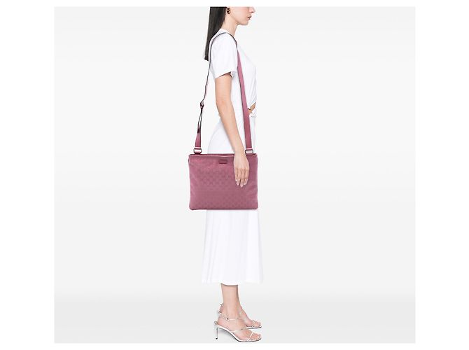 Borsa a tracolla Gucci GG Imprime rosa - vista 7