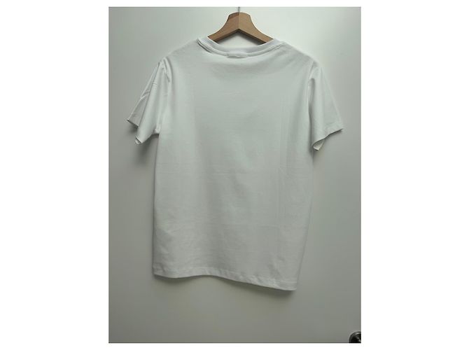 T-shirt Louis Vuitton Paris Glow Signature bianca in cotone Bianco - vista 11