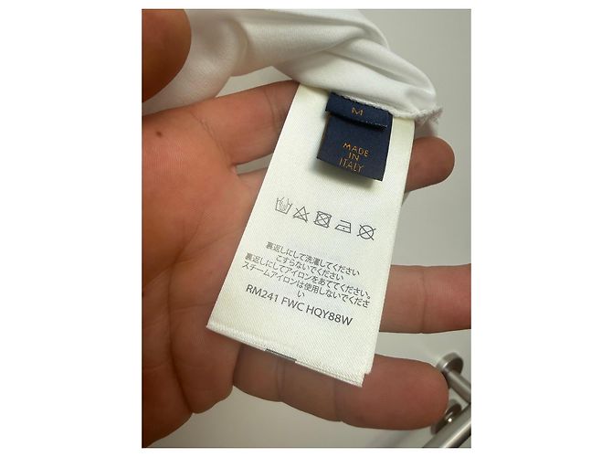 T-shirt Louis Vuitton Paris Glow Signature bianca in cotone Bianco - vista 5