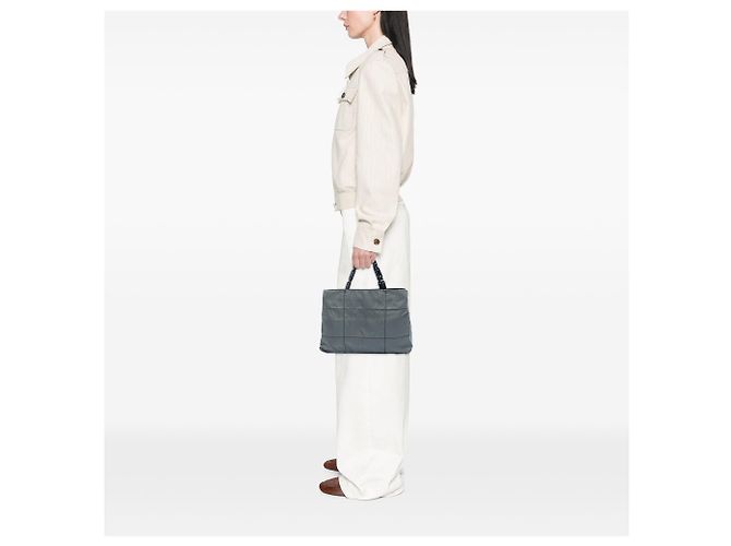 Grauer Prada Impuntu Tessuto Chain Tote - Ansicht 6