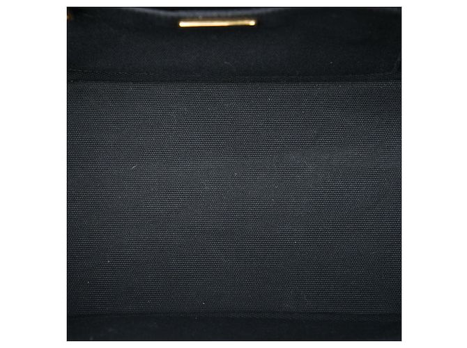 Tote Borsa satchel in tela canapa nera con logo a strisce Prada Small Nero - vista 4