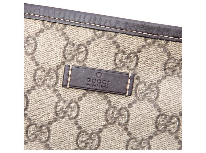 Tote verticale Gucci GG Supreme beige - vista 5