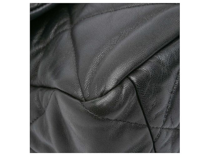 Borsa Chanel Large 19 Flap in agnello nero - vista 7