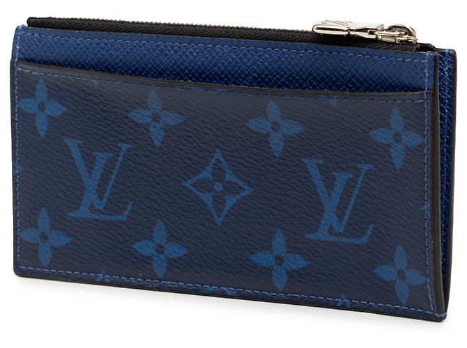 Tarjetero y monedero Louis Vuitton Monogram Taigarama azul - vista 2
