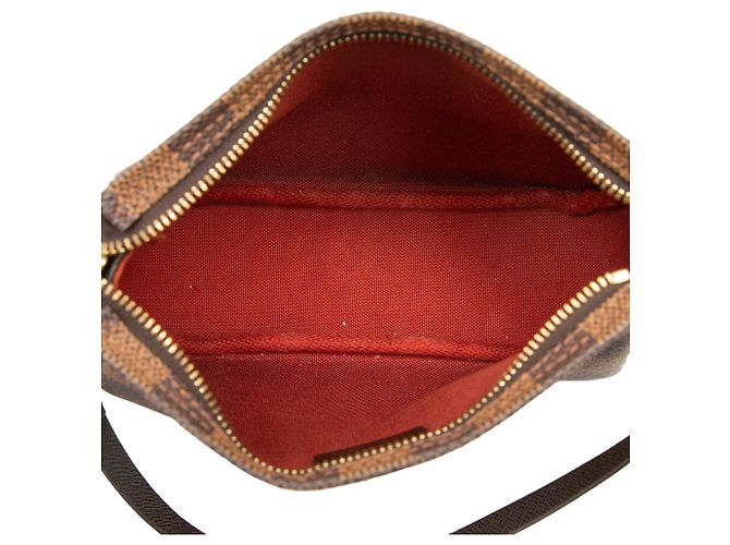 Pochette Trousse Louis Vuitton Damier Ebene Marrone - vista 4