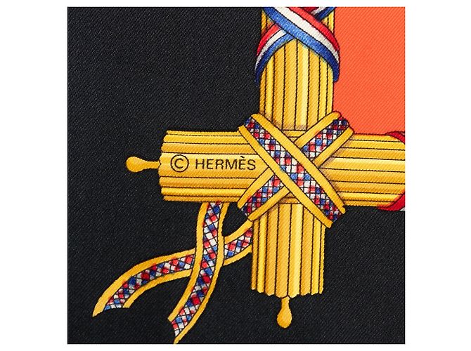 Sciarpa in seta Hermès Orange Republique Francaise Liberte Egalite Fraternite 1789 90 Arancione - vista 5