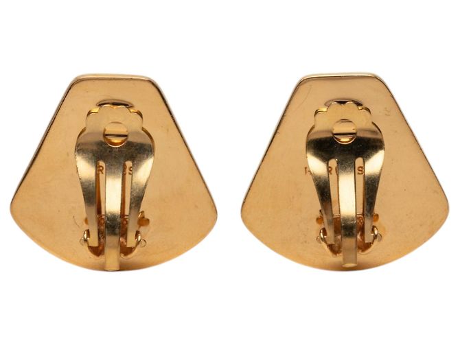 Orecchini a clip in smalto verde Hermès Jockey Cloisonne - vista 2