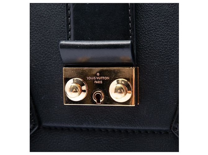 Black Louis Vuitton Taurillon Cour Marly PM Satchel - view 5