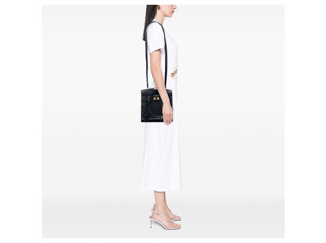 Black Louis Vuitton Taurillon Cour Marly PM Satchel - view 6