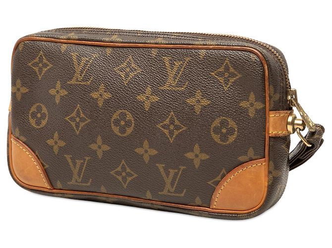 Clutch Louis Vuitton Monogram Marly Dragonne PM Marrone - vista 2
