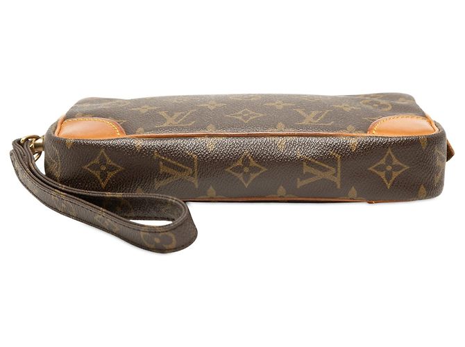 Clutch Louis Vuitton Monogram Marly Dragonne PM Marrone - vista 3