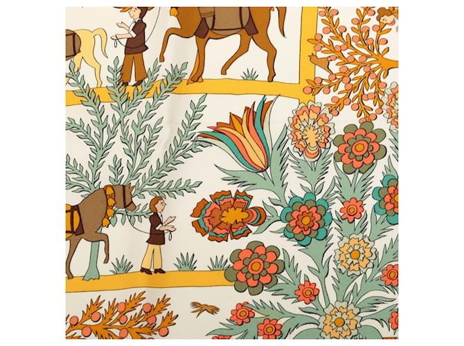 Sciarpa in seta Hermès Decoupages 90 bianca Bianco - vista 5
