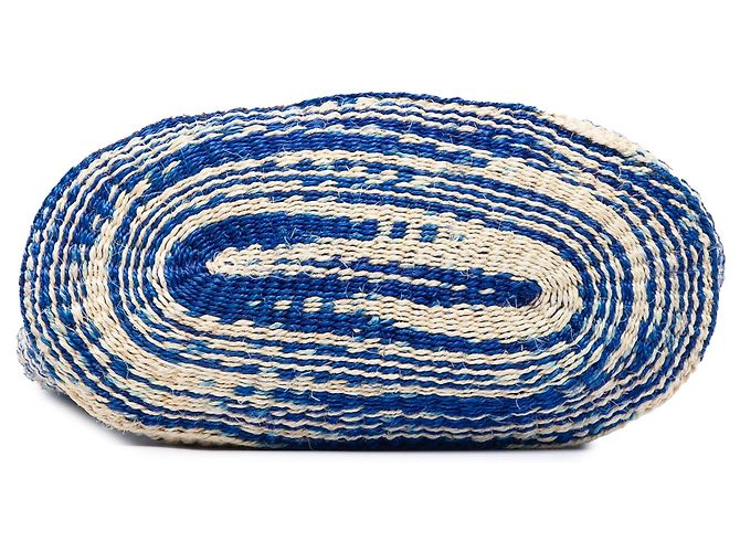 Borsa tote LOEWE Large Raffia Anagram Basket blu - vista 3