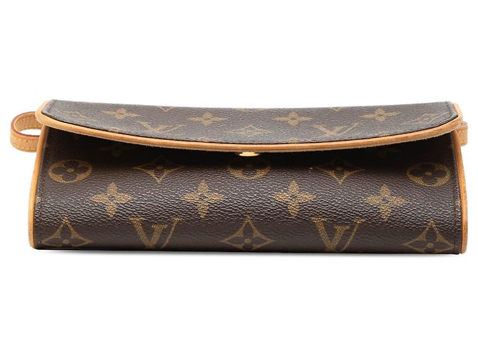 Borsa a tracolla Louis Vuitton Monogram Pochette Twin PM marrone - vista 3