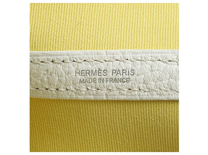 Borsa Tote Garden Party 36 in Toile e Negonda Gialla Hermès Giallo - vista 5