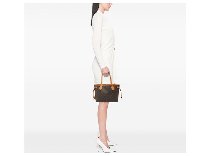 Borsa Tote Louis Vuitton Monogram Neverfull PM marrone - vista 6
