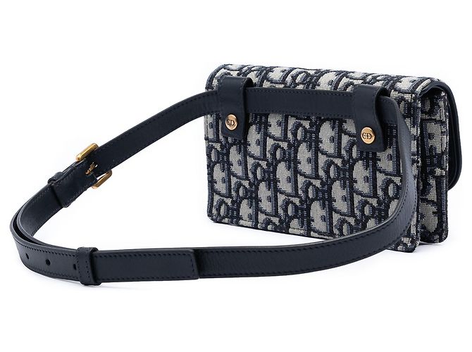 Saddle Gürteltasche aus blauem Dior Oblique Canvas - Ansicht 2