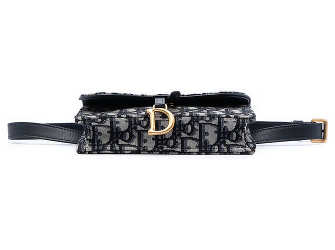 Saddle Gürteltasche aus blauem Dior Oblique Canvas - Ansicht 3