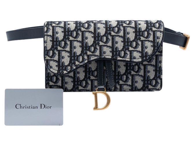 Saddle Gürteltasche aus blauem Dior Oblique Canvas - Ansicht 7
