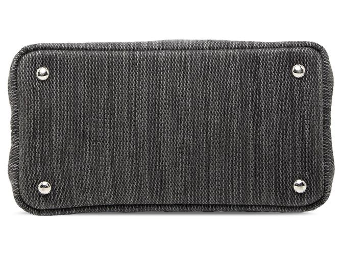 Grauer Prada Small Canvas Canapa Satchel - Ansicht 3