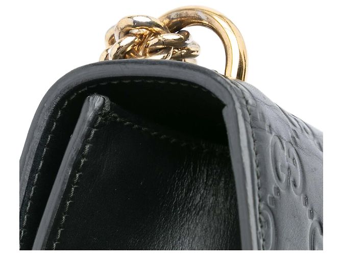Borsa a tracolla Gucci Small Guccissima Padlock nera Nero - vista 10
