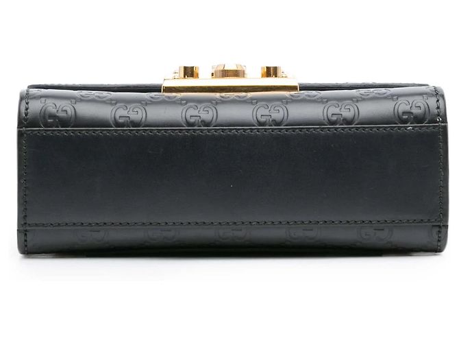 Borsa a tracolla Gucci Small Guccissima Padlock nera Nero - vista 3