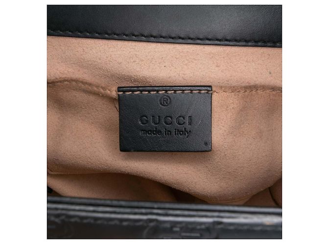 Borsa a tracolla Gucci Small Guccissima Padlock nera Nero - vista 5