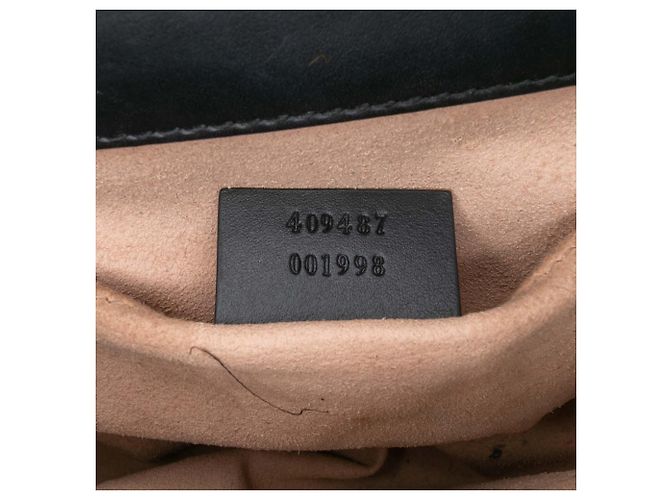 Borsa a tracolla Gucci Small Guccissima Padlock nera Nero - vista 6