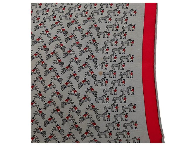 Hermès Rodeo Seidentuch Grau 40 Scarves - Ansicht 8