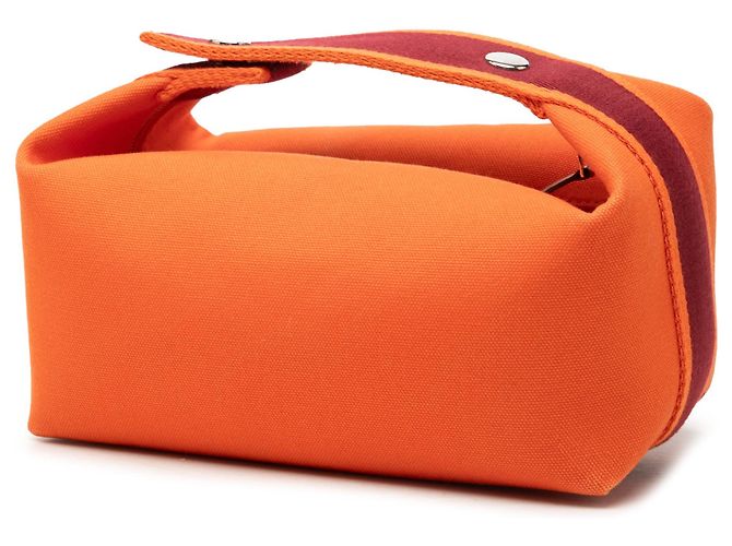 Beauty case Orange Hermès Small Toile Bride A Brac Case Arancione - vista 2